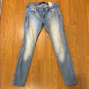 Hollister Light Wash Skinny Jeans - Blue Fade